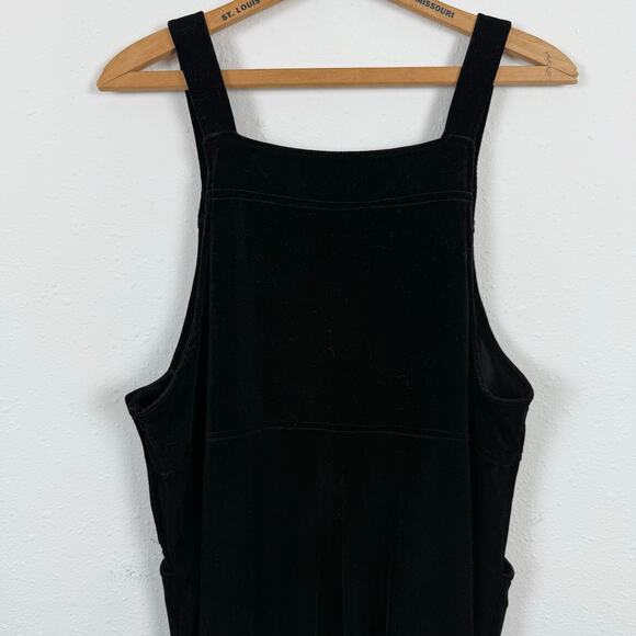 Coldwater Creek Women Velour Overalls Size MP Whimsigoth Boho 90s Indie Grunge - Picture 6 of 9